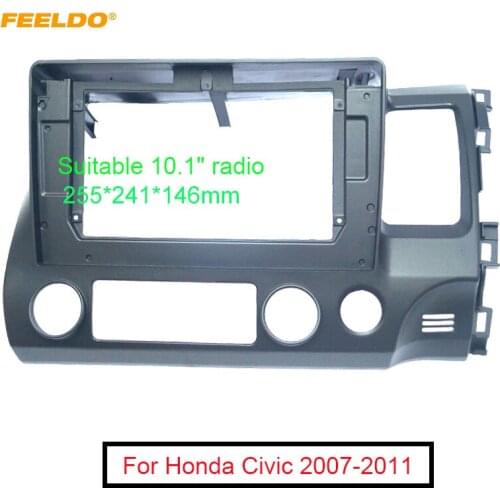 Car 2Din Audio Facia Panel Frame Fitting Adaptor For 10.1 Inch For Honda Civic (RHD) 2007-2011 Radio DVD Dash Trim Kits