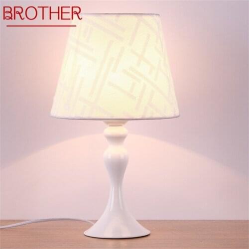BROTHER Table Lamps Modern Creative Design Pattern Desk LED Light Decorative For Home Bedside