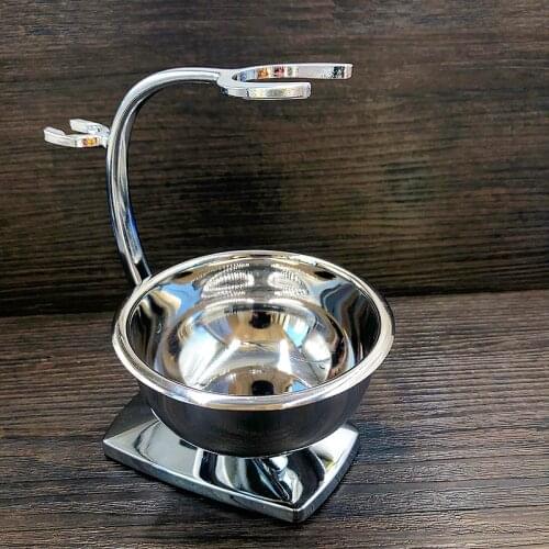 Dscosemtic alloy Shaving Brush Holder Mens Shaving Razor Holder and shaving bowl Male Shaver Stand Shaving Tool Set