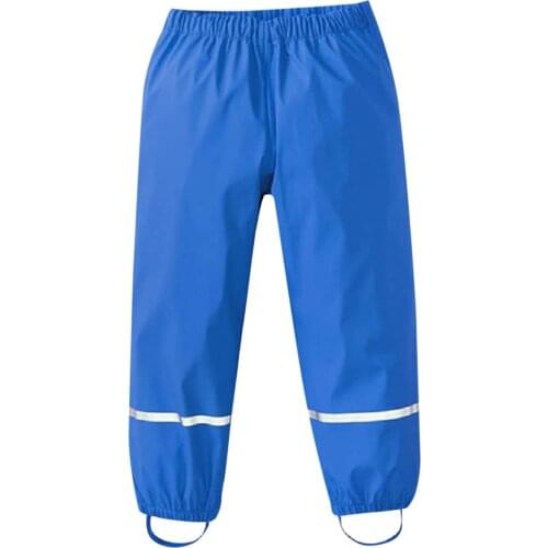 Kids Raincoat Rain Pants Waterproof Cartoon Children’s Kids Rain Dungarees Mud Trousers Waterproof Breathable for Girls Boys