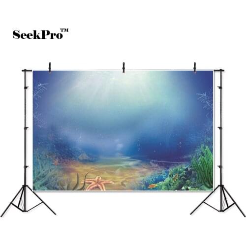 SeekPro seaworld Starfish aquatic plants kids Banner Photo Backgrounds Printed Studio Professional Indoor Photographic Backdrops