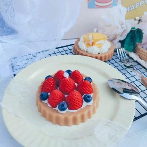 Fruit Tower Aromatherapy Candle Strawberry Blueberry Pineapple Simulation Cake Shooting Props Birthday Gift Desktop Decoration