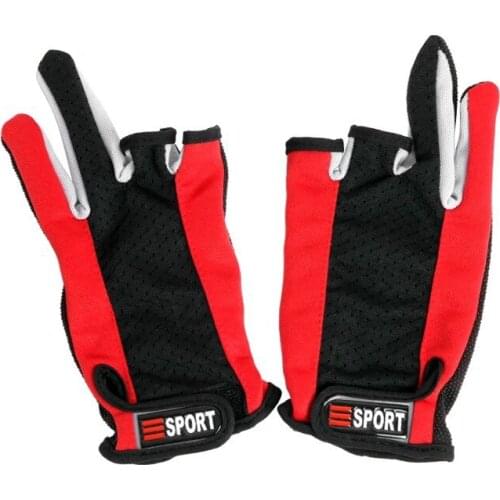 Wholesale Mens Anti-slip Fishing gloves Breathable Three-Finger Fishing Gloves Fishing supplies Free Shipping