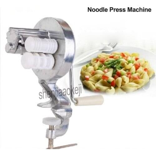 New Silver Aluminum Alloy Spaghetti Pasta Maker Manual Fettuccine Noodle Press Machine Home Kitchen Pasta Cooking Helper