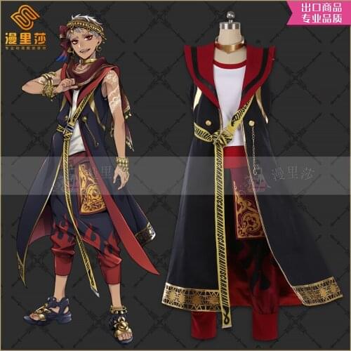 New! Twisted Wonderland Kalim Dormitory Uniforms Cosplay Costume Halloween Carnival Outfit H