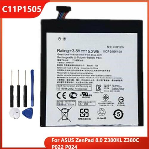 Original Phone Battery C11P1505 For ASUS ZenPad 8.0 Z380KL Z380C P022 P024 Authentic Replacement Rechargable Batteries 4000mAh