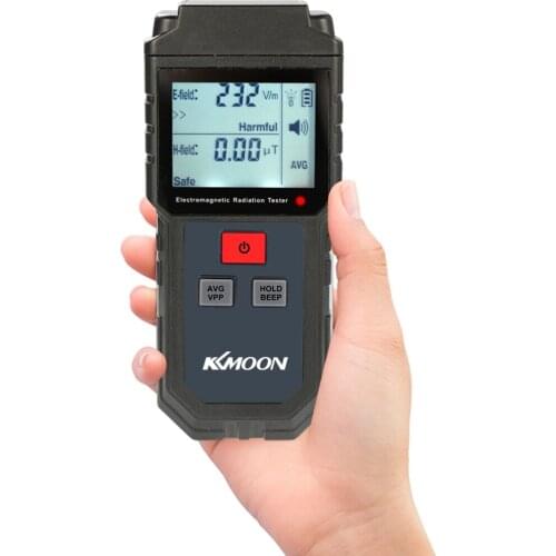 Portable Digital LCD Electromagnetic Radiation Tester Electric Field Magnetic Field Dosimeter Detector with Sound Light Alarm