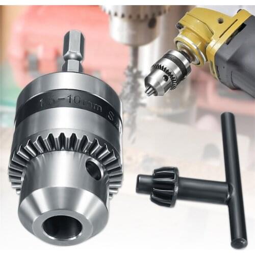 1.5-10MM Electric Drill Chuck Converter Hex Shank Key Adaptor With 1/4'' Hexagonal Handle