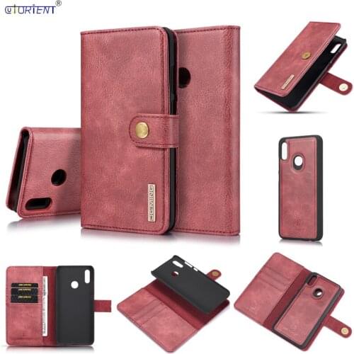 For Huawei Honor 10 Lite Luxury Leather Case P Smart 2019 Detachable Flip Bumper Cover HRY-LX1 POT-LX1 POT-LX1RU Stand Phone Bag