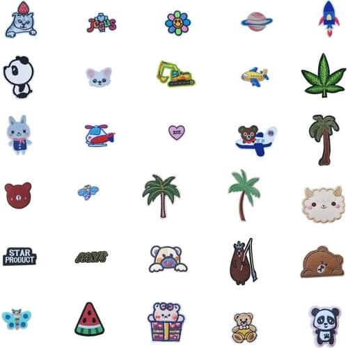 Self-adhesive animal sticker micro-chapter embroidery childrens jeans DIY clothing craft supplies accessories 1PCS for sale