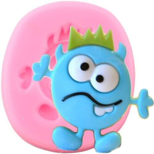 Halloween Horned Punk Silicone Molds Cartoon Cupcake Topper Fondant Cake Decorating Tools Cookie Candy Chocolate Gumpaste Moulds