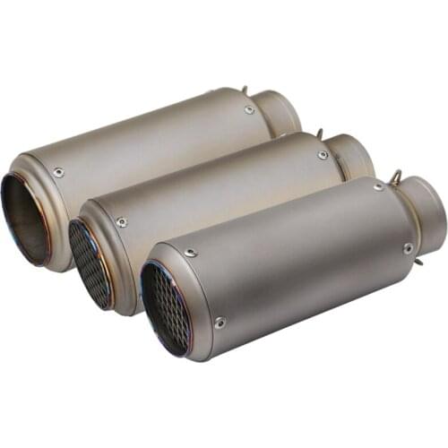 Titanium Inlet 51mm 61mm 63mm 65mm Customized Motorcycle Exhaust Muffler Pipe Slip On Universal for S1000RR R1 R6 ZX6R ZX10R etc