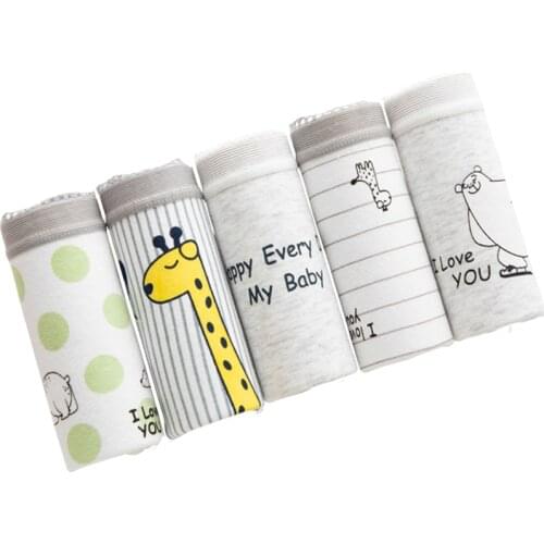 5 Pcs/lot Cotton Underwear Women Print Cartoon Briefs Underpant Calcinhas Lingerie Girls Panty Seamless Boxer Sexy Panties Women