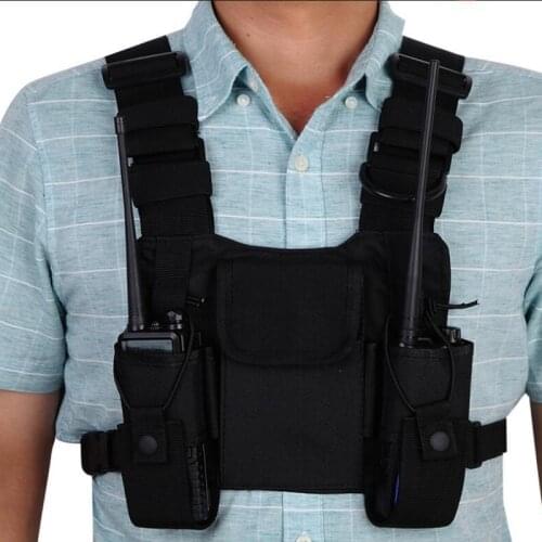Universal Radio Harness Chest Rig Vest Two Way Radio Holster Holder for Men and Women Rescue Camping Hiking
