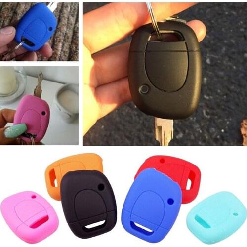 Car Key Protection 1 Button Silicone Car Remote Key Fob Cover Shell Case for Renault Twingo Clio
