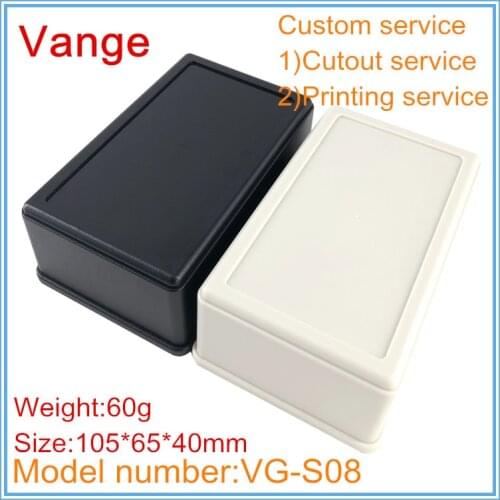1pcs/lot black color injection mold shell 105*65*40mm ABS plastic instrument housing diy for power support electrical equipment