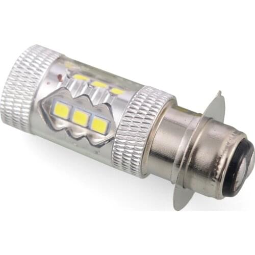 1pc P15D H6M Motorcycle Headlight DRL Moto 20SMD LED Bulbs Lights P15D-25-1 Motobike Scooter Lamps White