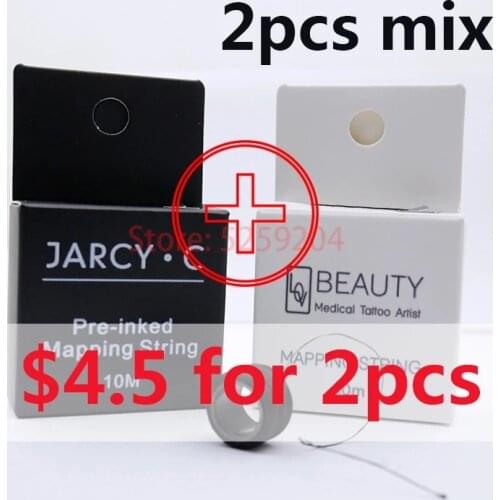 2 Pcs 10m Microblading Mapping String Pre-Inked Eyebrow Marker thread Tattoo Permanent makeup Positioning Eyebrow Measuring Tool