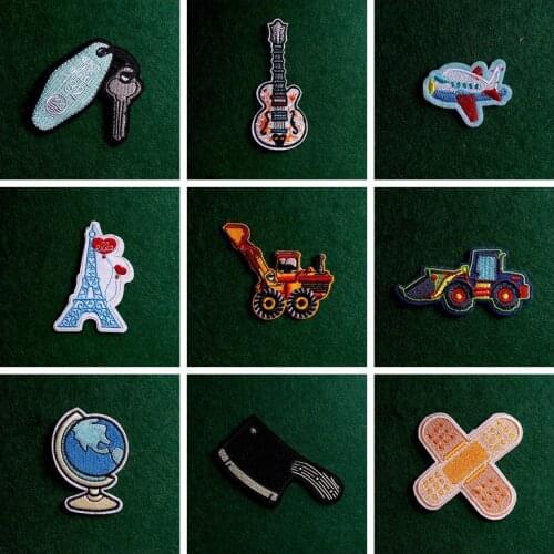 2pcs Cartoons Patchtransportation Patches For Clothing Diy Badge Embroidered Patches For Clothes Applique Patches Jacket Jeans