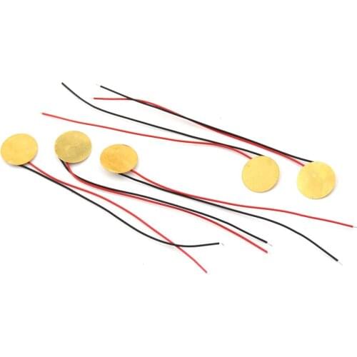 20PCS/LOT 15mm Piezo Elements Sounder Sensor Trigger Drum Disc + wire copper New Arrival