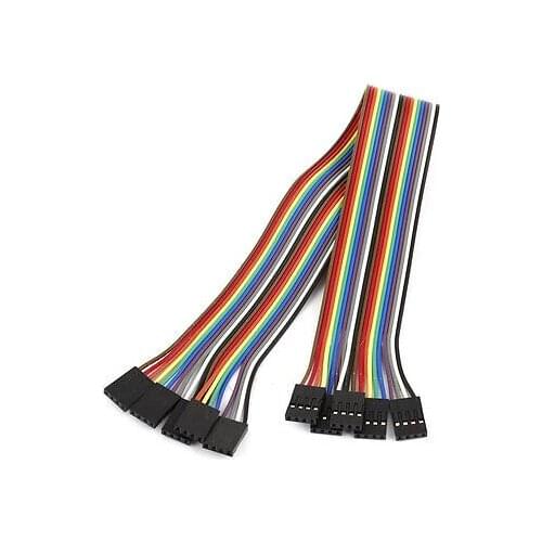 20cm 2.54mm 4 Pin Female to Female F/F Connect Jumper Wire Cable Line 5 Pcs
