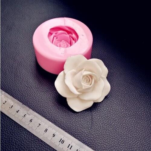 3D stereo flower silica gel mold gypsum craft making tool desktop decoration rose silicone soap molds