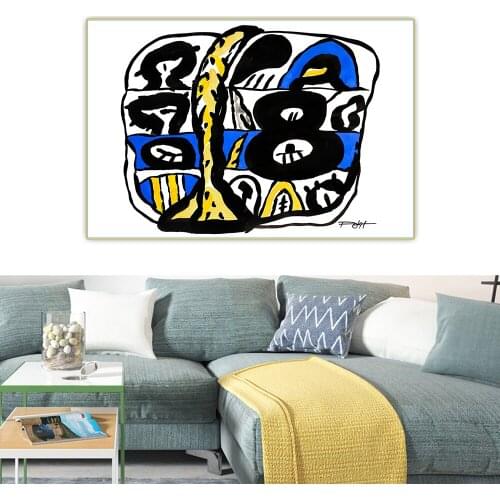 8 xplus, by Jean Pierre Petit Abstract cartoon style Canvas Oil Painting Artwork Aesthetic Picture Wall Decor Home Decoration