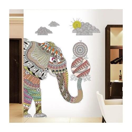 Abstract Poster 70*100cm Elephant Vinyl Wall Sticker DIY Animal Living Room Bedroom Home Decor Mural Wallpaper
