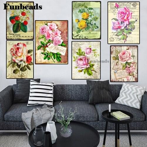5D DIY Diamond Painting Flower Diamond Mosaic Full Square Rose Drill Picture Of Rhinestones Diamond Embroidery Home Decor FF5542