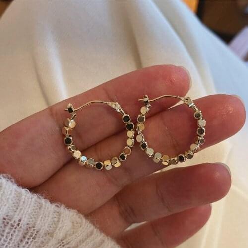 Bohemian Small Beaded Hoop Earrings For Women Handmade Boho Vintage Jewelry Gold Color Statement Earrings Party Birthday Gift