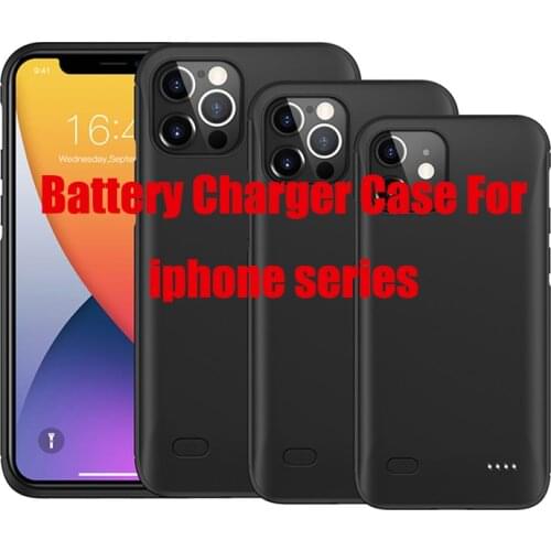 Battery Charger Case For iPhone 12 Pro Max Power Bank External Backup Charging Case Back Clip Battery for iPhone 12mini 6 6s 7 8