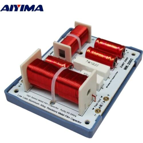 Kasun MK-200C 2 ways 160W Audio Speaker Crossover Treble+Bass Stereo HiFi Indepedent Frequency Divider Speaker Filter 3200Hz 1PC