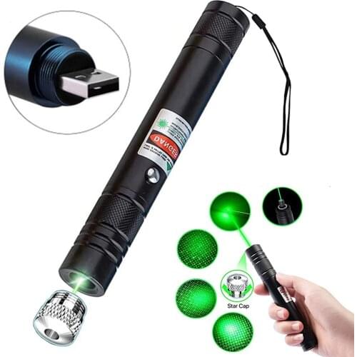 Hunting laser sight 5mw high power green laser 532nm adjustable focus laser USB rechargeable 8000m portable laser pointer
