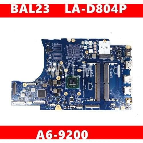 BAL23 LA-D804P A6-9200 mainboard For DELL 5565 5765 BAL23 LA-D804P Laptop motherboard Test ok