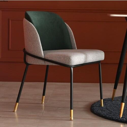 Nordic Dining Chair Light Luxury Modern Home Backrest Leisure Restaurant Lounge Chair Simple Godlen American Desk Chair Creative