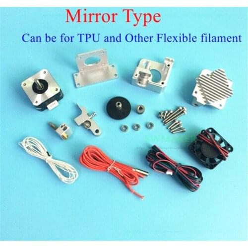 Mirror Type Direct Drive All Metal Titan Aero Extruder V6 heatsink Full Kit for 1.75mm TPU Flexible Filament Prusa I3 3D printer