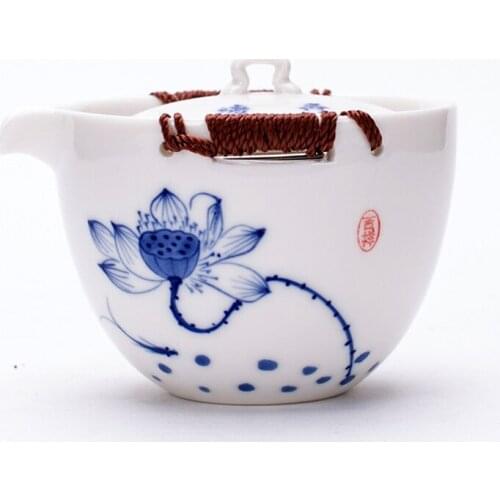 Drinkware coffee and tea set blue and white ceramic teapot kettle teacup Puer tea Chinese Kungfu tea set creative ceramic