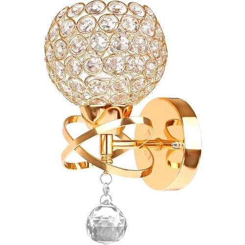 Simple Bedroom Living Room Crystal Wall Lamp Mirror Front Lamp Bathroom Makeup Lamp LED Wall Lights Home Decor Bedside Lights