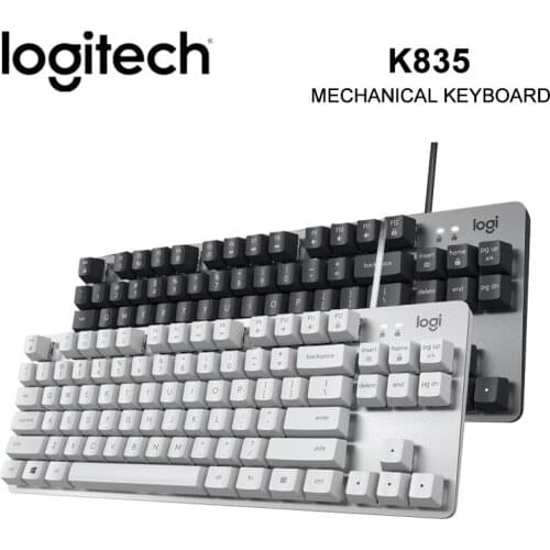 Logitech K835 Wired Keyboard TKL Gaming Mechanical keyboard 84-key Red/Blue switch For Desktop Laptop PC Office Gamer Keyboard
