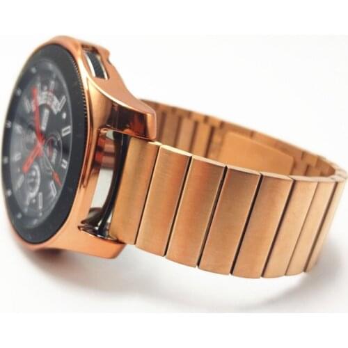 Watch Band For Samsung Galaxy Watch 46mm Link Stainless Steel Strap With TPU Case Cover Watchband For Samsung Gear S3 Wrist Band