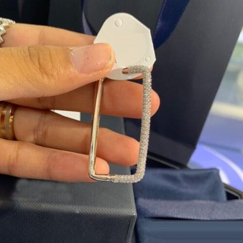 Brand 1:11pc Silver Color Single White Zirconia Geometric Rectangle Earring for Women Fashion FUN Jewelry