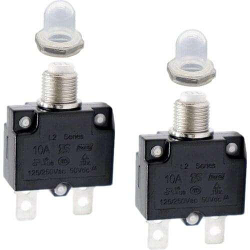 2x 10Amp Circuit Breaker Thermal Breaker Thermal Protector Switch for Generator
