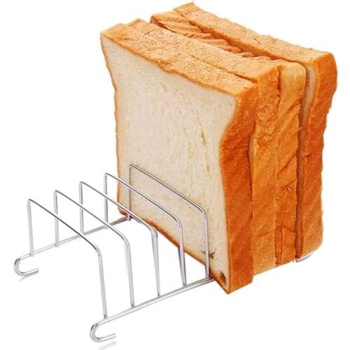 Toast Bread Rack Holder 8 Slice Holes Tool Cooling Grid Bread Rack Rectangle Air Fryer Accessories Organizer