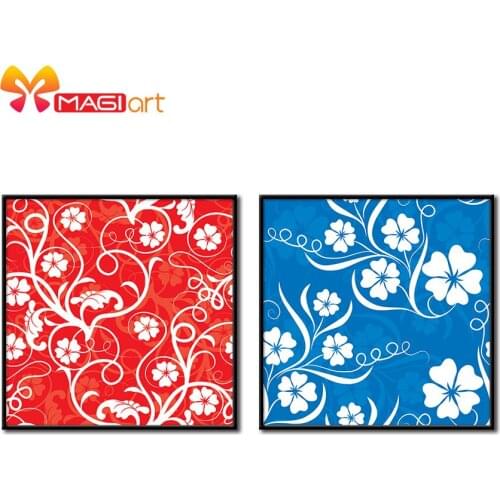 Cross stitch kits Embroidery needlework sets 11CT water soluble canvas patterns 14CT Flower painting Four Leaf Clover-NCMF043