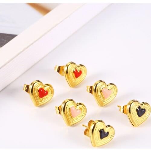 OUFEI Stainless Steel Jewelry Woman Charm Stud Earrings for women Fashion Jewelry Accessories Bohemia Wholesale lots bulkearing