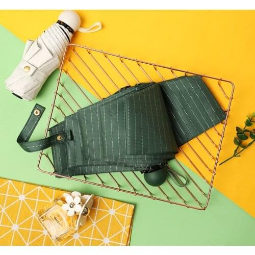 Sun umbrella female sunscreen anti-ultraviolet sunshade small fresh umbrella vinyl rain and sun dual-use folding umbrella