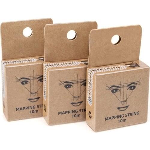 1pcs permanent positioning measurement brown 10m mapping pre-inked line Microblading Makeup Eyebow dyed inner serif half