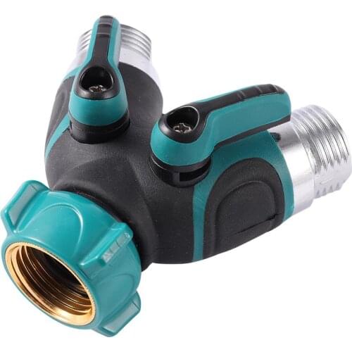 Irrigation 3/4" 2-way Splitter Agriculture water tank Accessories Y-shaped Valve American Standard Thread Hose Connector 1 Pc