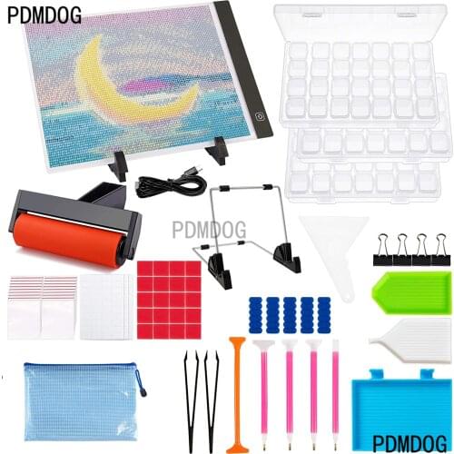 178PCS Diamond Painting A4 LED Light Pad Kit, USB Powered Tracing Light Board with Full Range 5D Diamond Art Accessories Tools