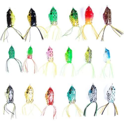 18PC Soft Frog Fishing Lure Pesca Pike Artificial Frog Bait Top Water Wobbers Pesca Fishing Tackle